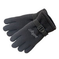 Men's Black Thick Fleece Winter Gloves